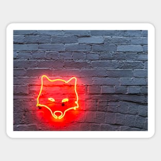 Neon Wolf Sticker